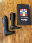 Horze River Tall Field Boots Size 9 Black New  