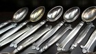Set Of 12 Vintage Cohr Denmark Sterling Silver Demitasse Spoons  w Case