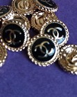 Lot Of 3 Cc Button 16mm  Designer Button Gold Tone Replacement Chanel  Button