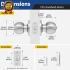 Keyed Entry Door Knob With Lock And Key Exterior And Interior Door Lock For   