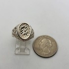Size 8 4 4g Sterling Silver Open Work Signet Letter G Ring Stamped High Quality