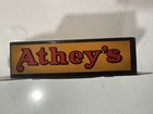 Vintage Athey   s Paint Tin Sign Wall Pocket Brochure Holder Original 1950   s Rare 