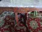 Antique Victorian Eastlake Marble Top Walnut Parlor Table Local Pkup Florida