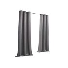 Set Of Two 84  Silver Metallic Textured Window Panels