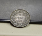1893 Canada 1 Cent F vf  slight Bend 