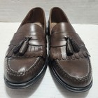 Vtg Bass Weejuns Clive Brown Leather Tassle Loafers Mens Size 10 5 Brazil Euc 