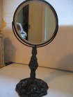Antique Art Nouveau Standing Vanity Dresser Tilted Beveled Mirror Silverplate
