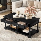 45 3  Modern Wood Cocktail Table Rectangular Coffee Table With Storage Drawers