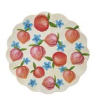 New C   C California Peach Scalloped Melamine 11  Dinner Plates Set Of 4