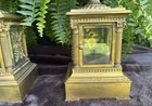 Antique Pair French Empire Gilt Bronze Neoclassical Urns 