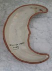 Mexican Folk Art 12    Talavera Hand Painted Crescent Moon Wall Art Signed