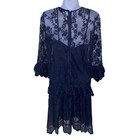 J  Crew Nwt Blue Chantilly Floral Lace Lined Swing Dress Elegant Cocktail 00