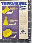 Ga Technologies Thermionic Reactor Space Shuttle Vintage Magazine Ad 1986