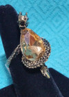 Medieval Fantasy Dragon Zirconia Stone Gold Tone Metal Ring 7 5   0073 