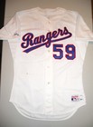 Game Used Worn Rawlings Roger Pavlik Texas Rangers Jersey 46 Ryan
