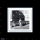 Old Vintage Square Photo Solo Black African American Woman Apartment Building