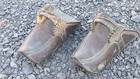 Nice Old Vintage Antique Pair Brass Bronze Shoe Boot Armor Horse Stirrup Things