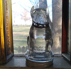 1920s Original Avor Glass Bulldog Figural Candy Container With Lid Nice