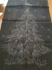 Tri-chem Liquid Embroidery White Christmas Tree Black Flocking Wall Hang  7007