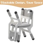 Set 2 Adjustable Children s Chairs With Adjustable Height And Non-slip Foot Pads