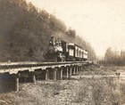 Antique Rppc Real Photo Steam Locomotive Train Railroad Trestle Bridge C1904