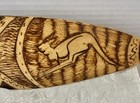Australian Aboriginal Style Parrying Shield Vintage Pyrography Souvenir Art Lrg