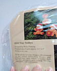 Tiny Teddys 6 Christmas Ornaments New Creative Circle  2334 Vtg  80 s Kit