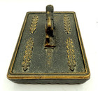 5  Vtg Judaica Israel Bronze Trinket Box W  Lion Hebrew English Nordia Rare