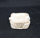 Vintage Lefton Bisque Ceramic Cherub Stacking Ashtray Trinket 5 Piece Set  1790