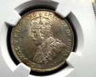 1920 Straits Settlements 50c Fifty Cents  50  Km  35 1 Cross Below  Ngc Ms 64