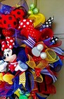 Handmade Mickey And Minnie Mouse Large Front Door Wreath Birthday Door Decor