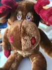 Dan Dee Collectors Choice Chocolate Moose Neck Bow Brown Plush