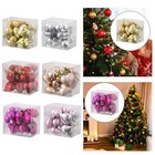 12x Heart Christmas Tree Hanging Decorations For Celebration Window Party