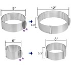 Keileoho Layer Cake Slicer Set Of 2  Stainless Steel Adjustable 7 Layered Bread
