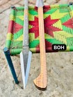 2pcs-custom Handmade High Carbon Steel Boar Hunting Spear With Leather Sheath