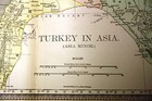 Turkey In Asia - Large Rare Original 1883 Rand Mcnally Antique World Atlas Map