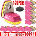1-20 Pairs For 3m 60923 Ov ag p 100 Combo Cartridge For 6000 Series Respirator