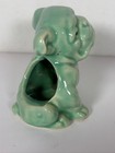 Vintage Green Ceramic Bulldog Planter Figurine F-11