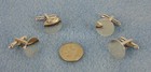 24 Silver Metal Cuff Links Findings Blank 15mm Round Flat Glueable Pad  12 Pairs