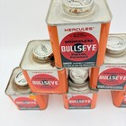 Hercules Bullseye Pistol Powder Empty 11 Oz Metal Cans Lot Of 6