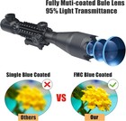 4-16x50 Tactical Rifle Scope Red green Illuminated Range Finder Reticle W laser