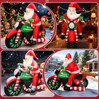 Inflatable Decoration 5 2 Ft Santa Riding Motorcycle With Inflatable Decor