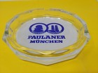 Vintage German Paulaner M  nchen Beer Glass Cigarette Cigar Ashtray Trinket Dish 