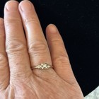 Antique 14k Yellow White Gold Diamond Solitaire Engagement Ring Size 8