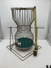 Vintage Metal 18    Tall Chuck A Luck Cage W  2 Jumbo Dice Gambling Device Game