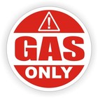 10 Pack   2-inch Round Gas Only Vinyl Stickers   Decals   Labels