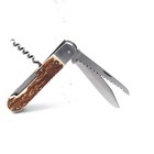 Vtg Old Rare Czech Mikov Stag Horn Sportsman Hunting Multi Folding Pocket Knife