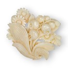 Victorian Revival Flower Bouquet Loose Molded Glass Brooch No Pin Mechanism Vtg 