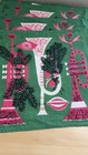 Vtg Fallani   Cohn Linen Tea Towel Tammis Keefe Christmas Mcm Noel Trumpets Gree
