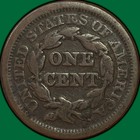 1851 Braided Hair Large Cent Very Fine Vf Coin  44914
